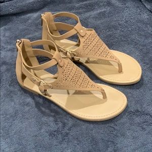 Beige sandals for summer